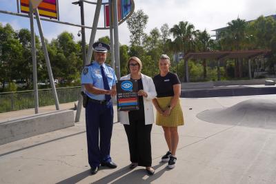 Superintendent Paul Condon Mayor of Camden Cr Ashley Cagney and Camden Council Director Community Assets Sandra Kubecka